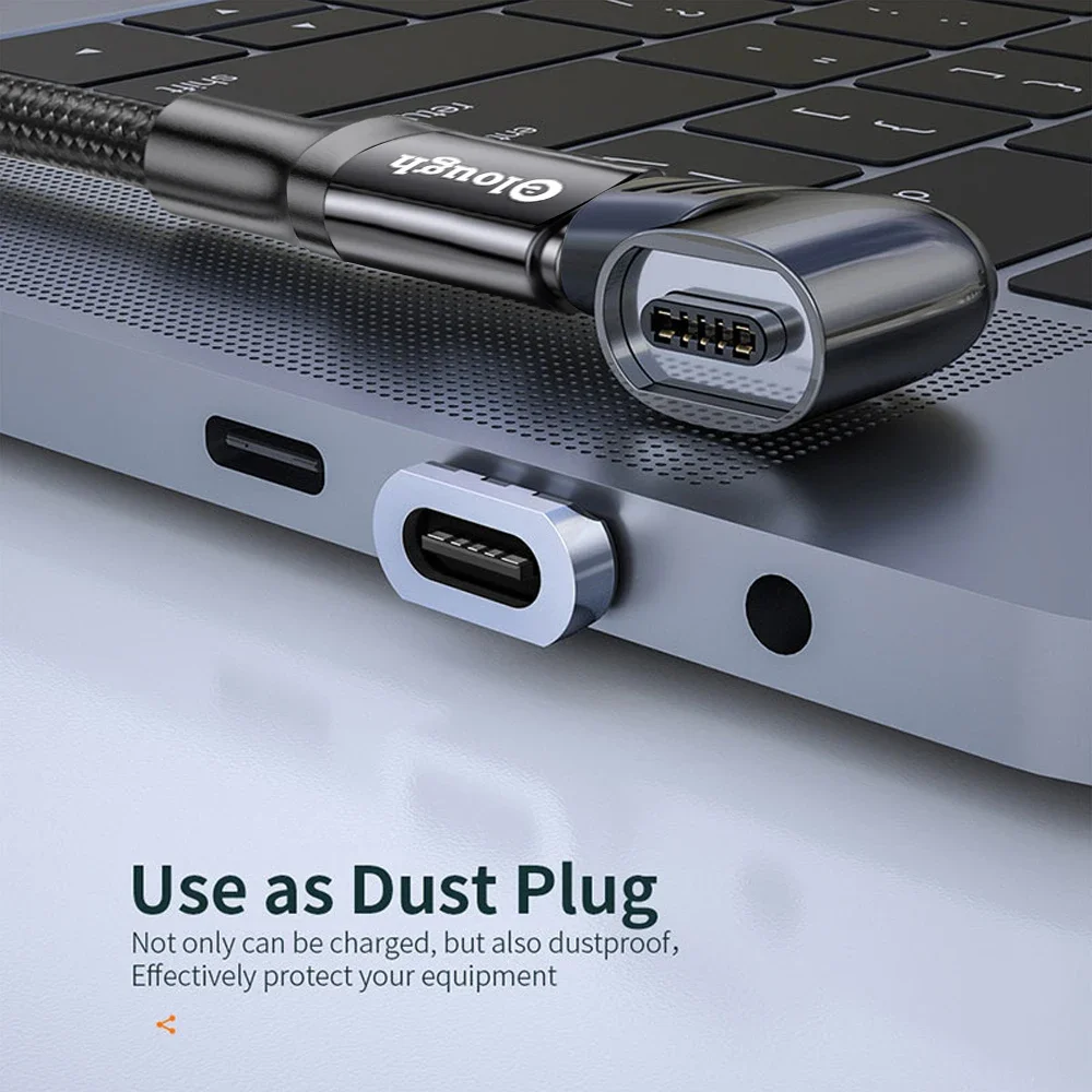 120W USB Type C To USB C Magnetic Adapter 90 Degree Fast Charging Magnetic Converter For Macbook iPad Pro Switch Samsung