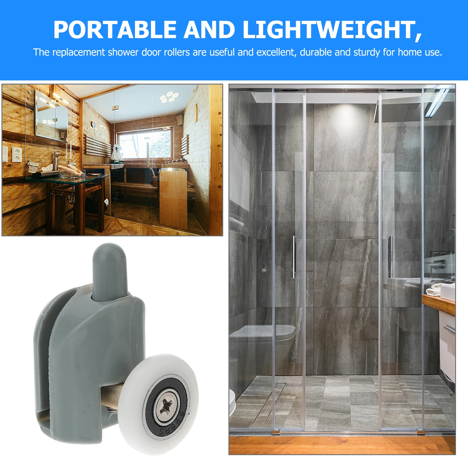 

10 Pcs Shower Door Roller Glass Rollers Sliding Cabin Wheel Wheels Runners Doors Room Pulley Parts Scroll