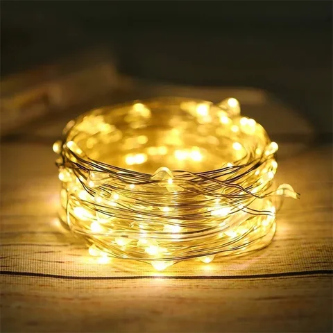 Acosh USB LED Гирлянда 20 метров — тёплый белый
