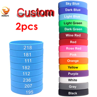 2PCS Customizable Silicone Bracelets Engraved Custom Wristband Personalized Band with Number Text Anti-lost SOS Party Events