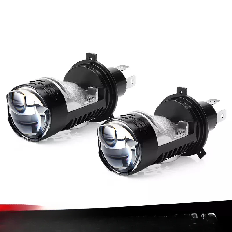 For Vehicles: H4 Dual LED Projector Lens Headlight Kits (LHD), 100W 12000LM 6000K, with Integrated High & Low Beam