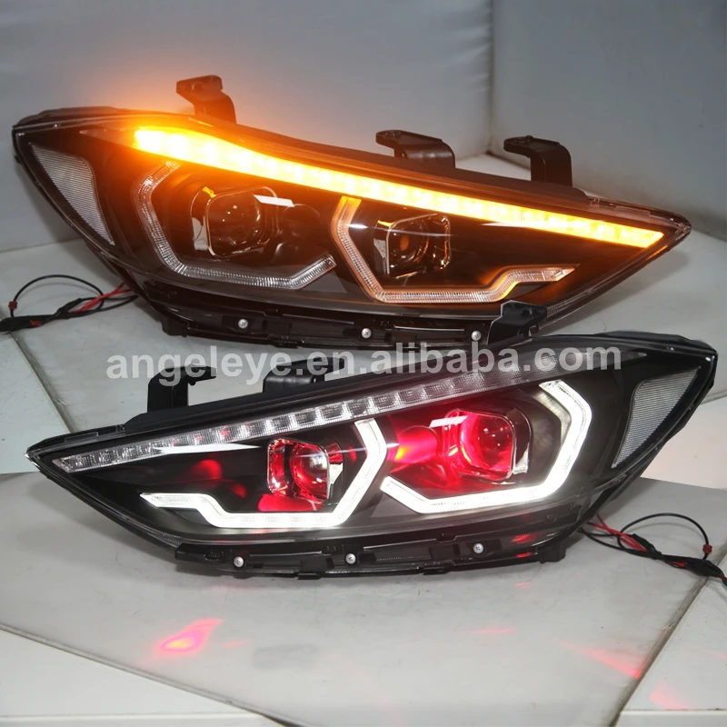 

devil eye LED headlight For HYUNDAI Elantra 2017-2019 year LF