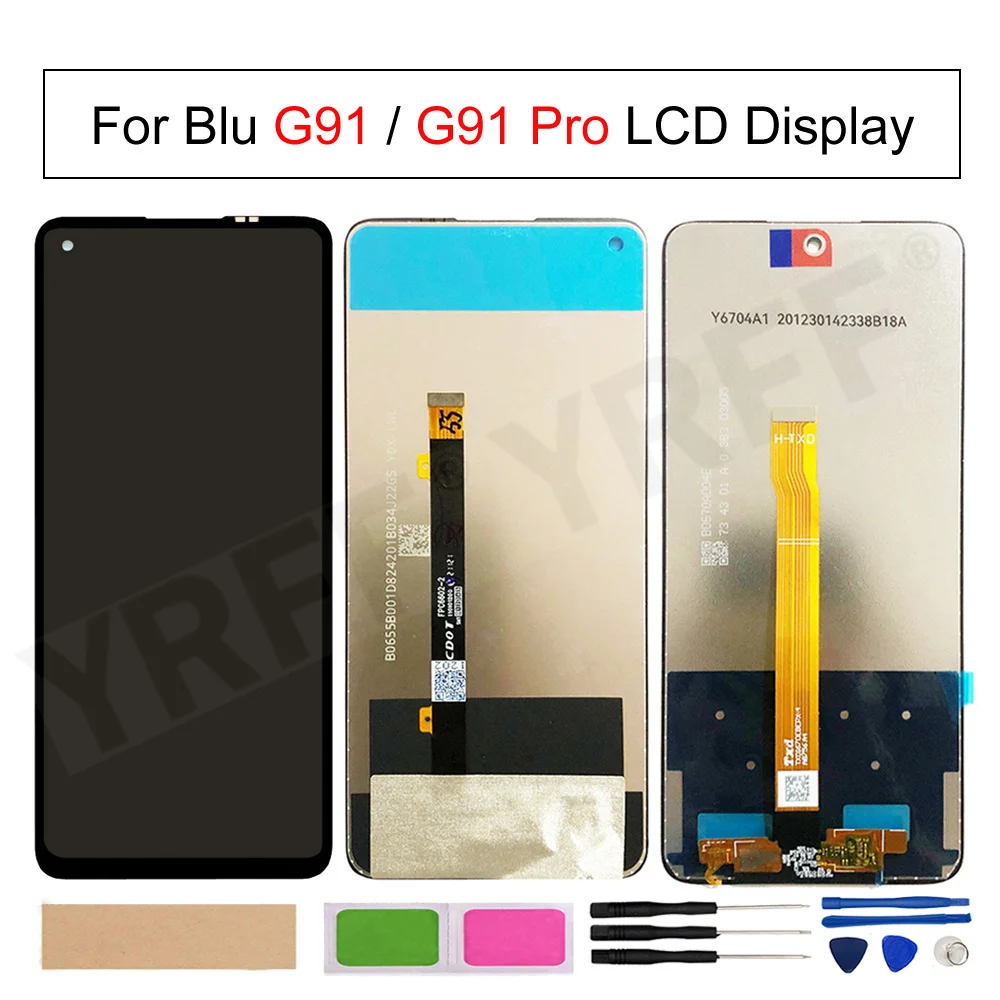 Conjunto de digitalizador de pantalla táctil para pantalla LCD Blu G91 Pro, G0530WW G0410WW, reparación de pantalla LCD de teléfono