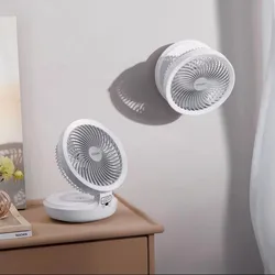 Portable Rechargeable Pedestal Cooling Light Folding Stand Desk Fan High Speed Electric Fan With Remote Control