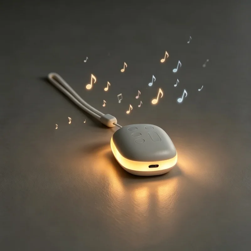 Q10 Plastic White Noise Machine with Built-in 24 Sounds 3-Color Night Light Portable Sleep Device