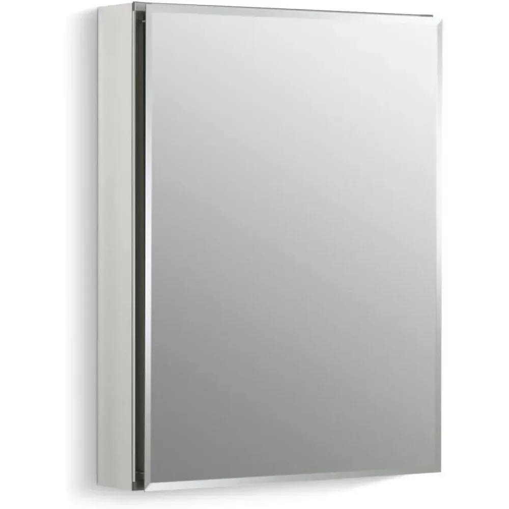 Hanging bathroom cabinet with hidden mirrors and storage, one full-coverage mirrored door, 4.81