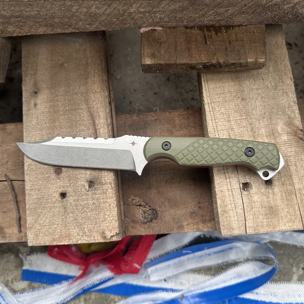 

Портативный прямой нож D2, стальное лезвие, ручка G10, открытый кемпинг, тактика выживания в дикой природе, EDC, охотничий нож, мужской подарок