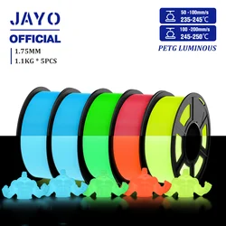 JAYO PETG/PLA 3D Filament 1.75mm 5.5KG Glow in the Dark PLA 3D Printer Filament Neatly Wound Luminous PETG 3D Printing MaterialS