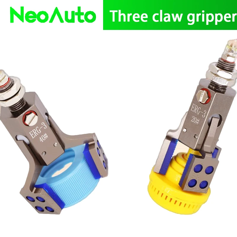 

Manipulator Gripper 3 Claw Fixture with Sensor Switch Pneumatic Precision Quick Clamp for Industrial Automation Assembly Line
