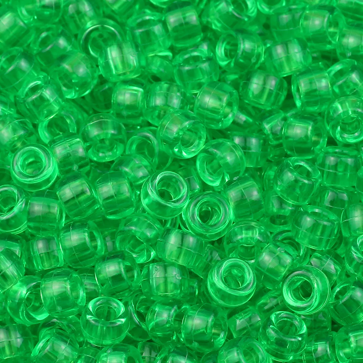 100-400pcs 6*9mm Colorful Transparent Large Hole Pony Beads For Jewelry Making Diy Hair Dirty Braids Bracelet Necklace Wholesale image 3