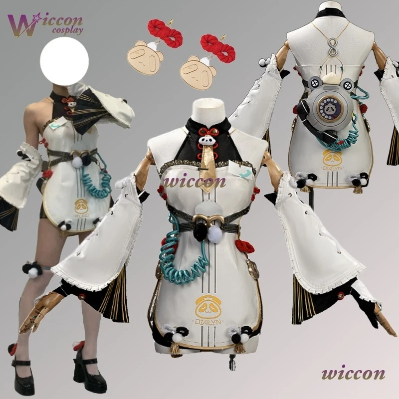 XS-2XL Новогодняя игра Zenless Zone Zero ZZZ Cos Dialyn Косплей Костюм Хэллоуин Рождество Dialyn Парик Сумка Женское Платье