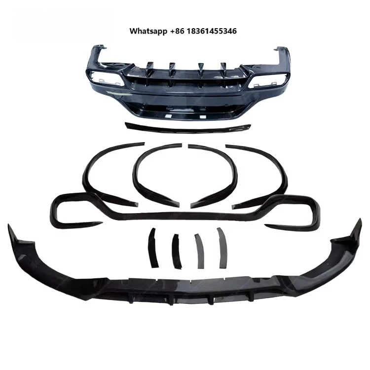 

for GLC63 T Style Body Kit Carbon Fiber Auto Parts Car Body Kit Front Lip Rear Diffuser Spoiler Wheel Brown