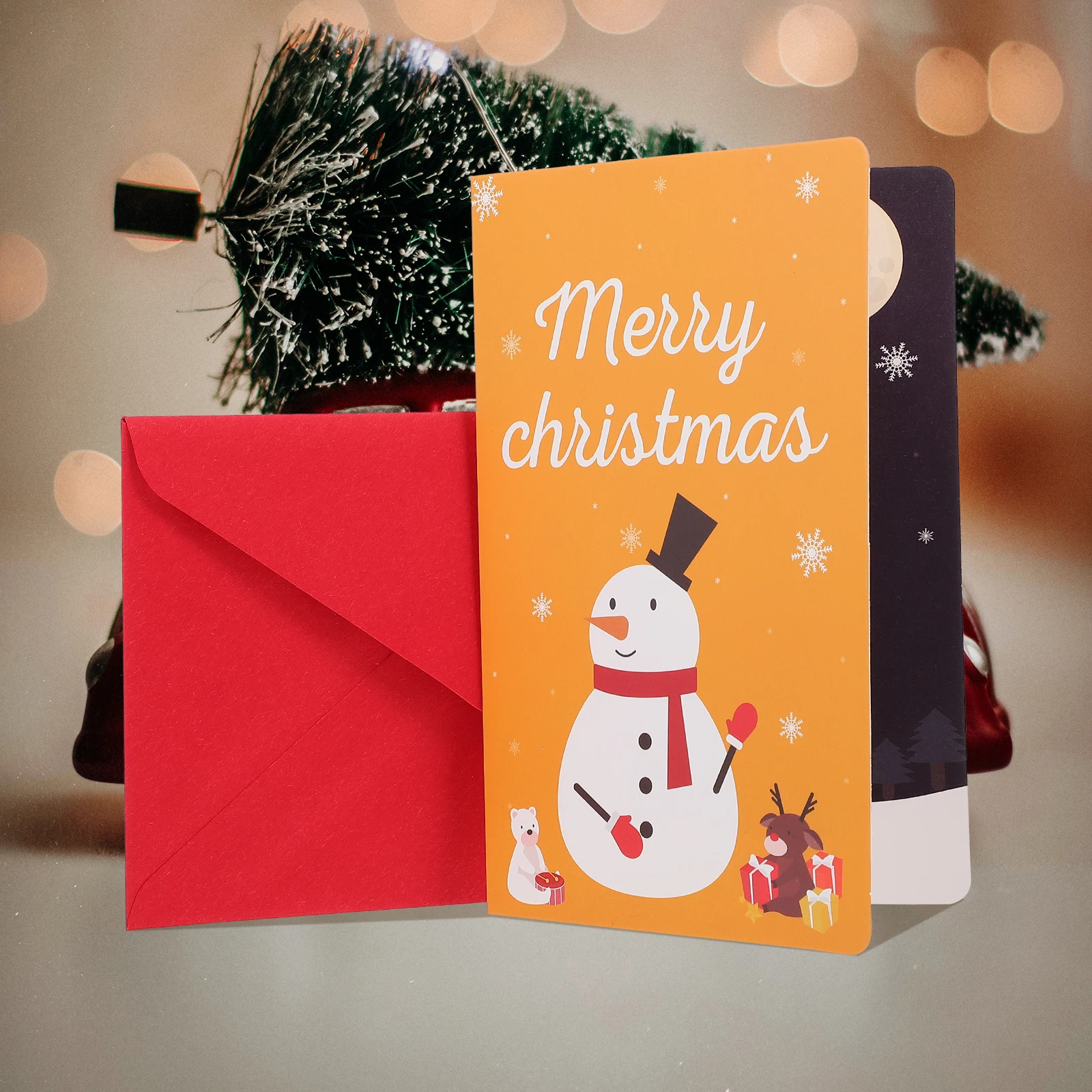 

3 Pcs with Envelope Pop-up Card Gift Cards 3d Greeting Paper Jam Christmas Xmas Blessing