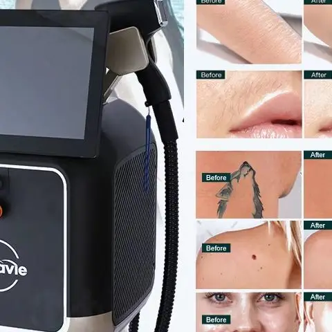2026 Latest 2 In 1 Black 808nm Multifunctional Beauty Machine, Ice Painless Hair Depilation, Tattoo Removal And Hollywood Carbon