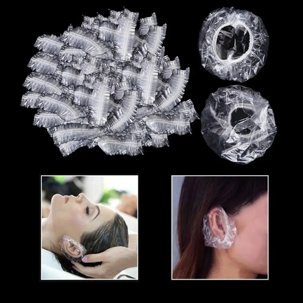 100 Pieces of Transparent Disposable Hearing Waterproof for Dyeing,