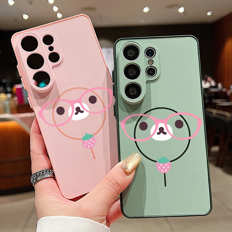 Cute Bear Pattern Magnetic Phone Case For Samsung Galaxy S26 S25 S24 S23 Ultra S25 FE A57 A17 A56 A37 A16 A55 A36 A54 Hard Cover