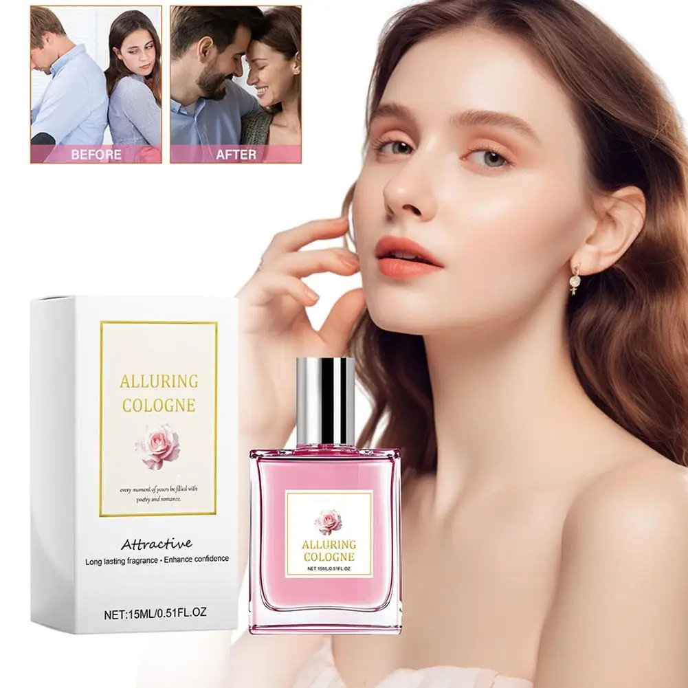 15ml de longa duração rosa perfume fragrância floral planta perfumada névoa corporal mostrar confiança aumentar namoro diário perfume corporal