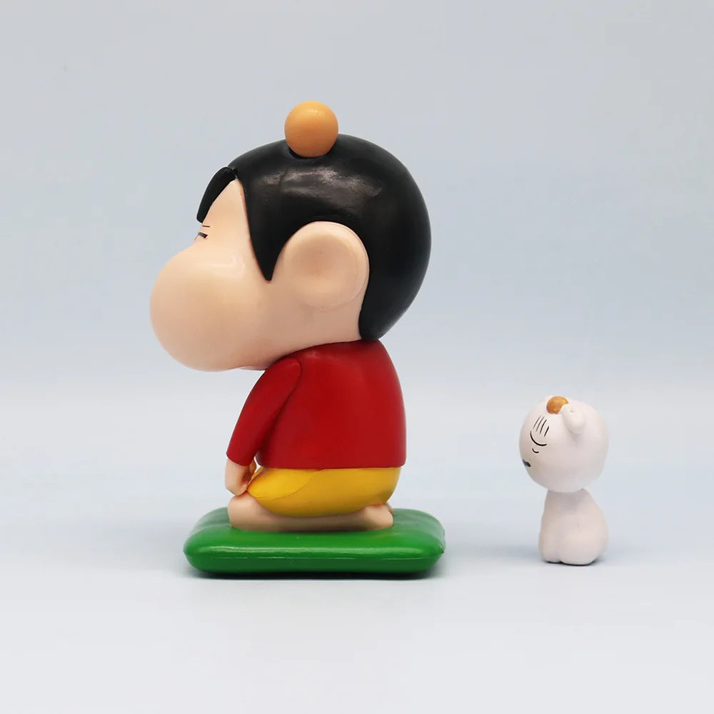 13cm Anime Crayon Shin-chan Figurine Beaten Nohara Shinnosuke Action Figures Nohara Shiro PVC Model Collection Toys Gifts Dolls