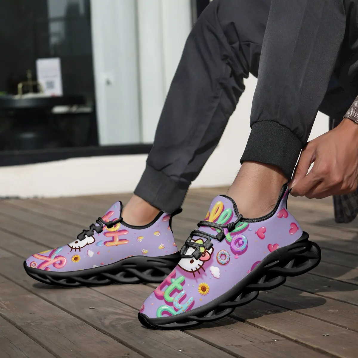 

Hello Kitty Shoes Kids Sneakers Fashion Sports Shoes Boys Running Outdoor Parent Child Shoes Man Woman Lightweight Casual Shoes