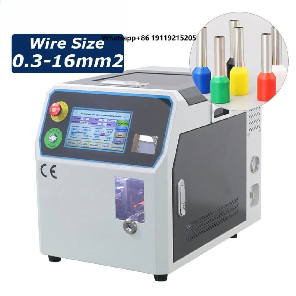Terminal Crimping Machine Wire Stripper Crimping  Machine EW-5010A+With Touch Screen Wire Stripping and Ferrule Crimping Machine