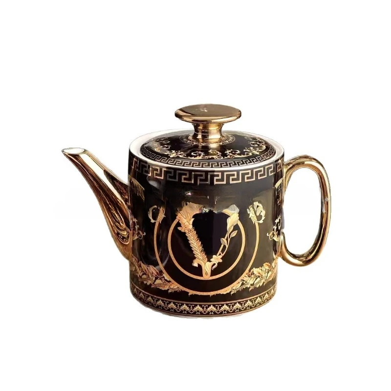 

European light luxury bone china coffee cup saucer pot spoon set afternoon tea coffee cup pot gift box