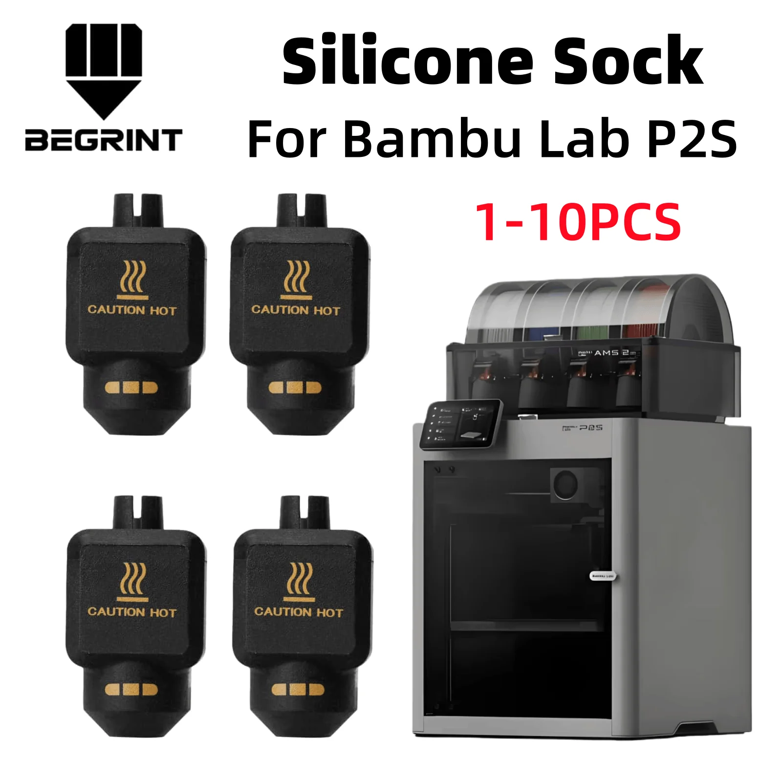 For Bambu Lab P2S Hotend Heating Block Cover high temperature resistance Silicone sock For Bambu Lab P2S 3D Printer Accessories
