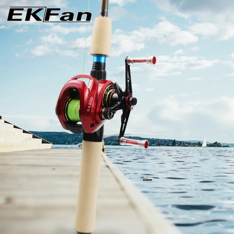 EKFan 105mm Baitcasting Angelrollengriff für A/S/D 7*4/8*5 Loch Aluminiumlegierung BC Rollengriff mit Acrylknopf DIY Zubehör – Detail 2