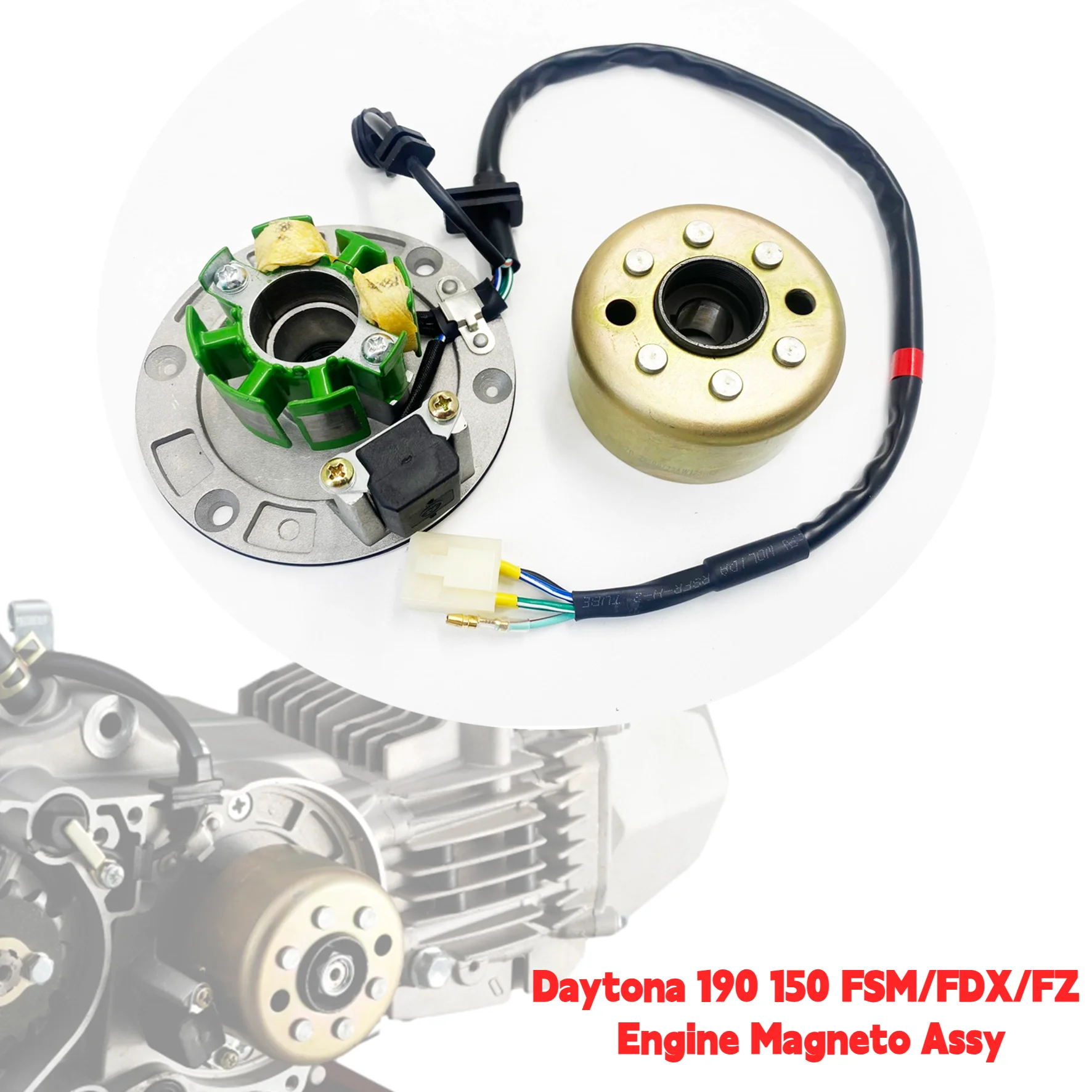 دراجة نارية مغناطيسي آسى مجموعة ل دايتونا أنيما FSM/FDX/FLX/FD 190 محرك 4-Speed 190cc 150cc الترابية دراجة ATV أجزاء المحرك الأصلي