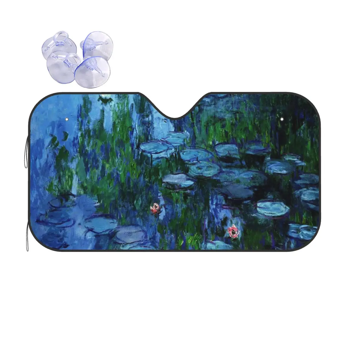 

Female Long Water Lilies Claude Monet Sunshade Windscreen Car Front Windshield Window Sun Visor Accessories Covers