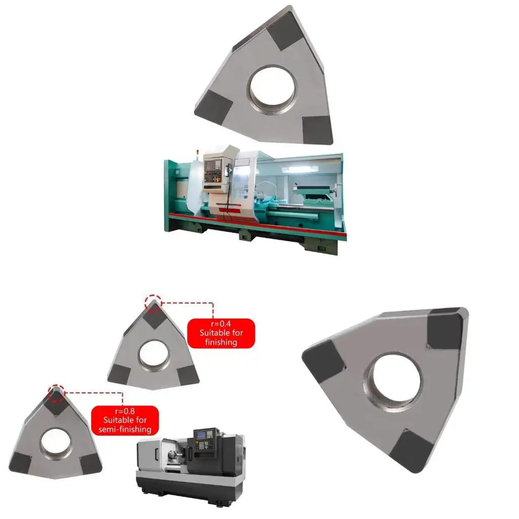 

CBN WNMG080404 WNMG080408 Вставка из кубического нитрида бора Внешний токарный инструмент Режущие фрезерные станки из закаленной