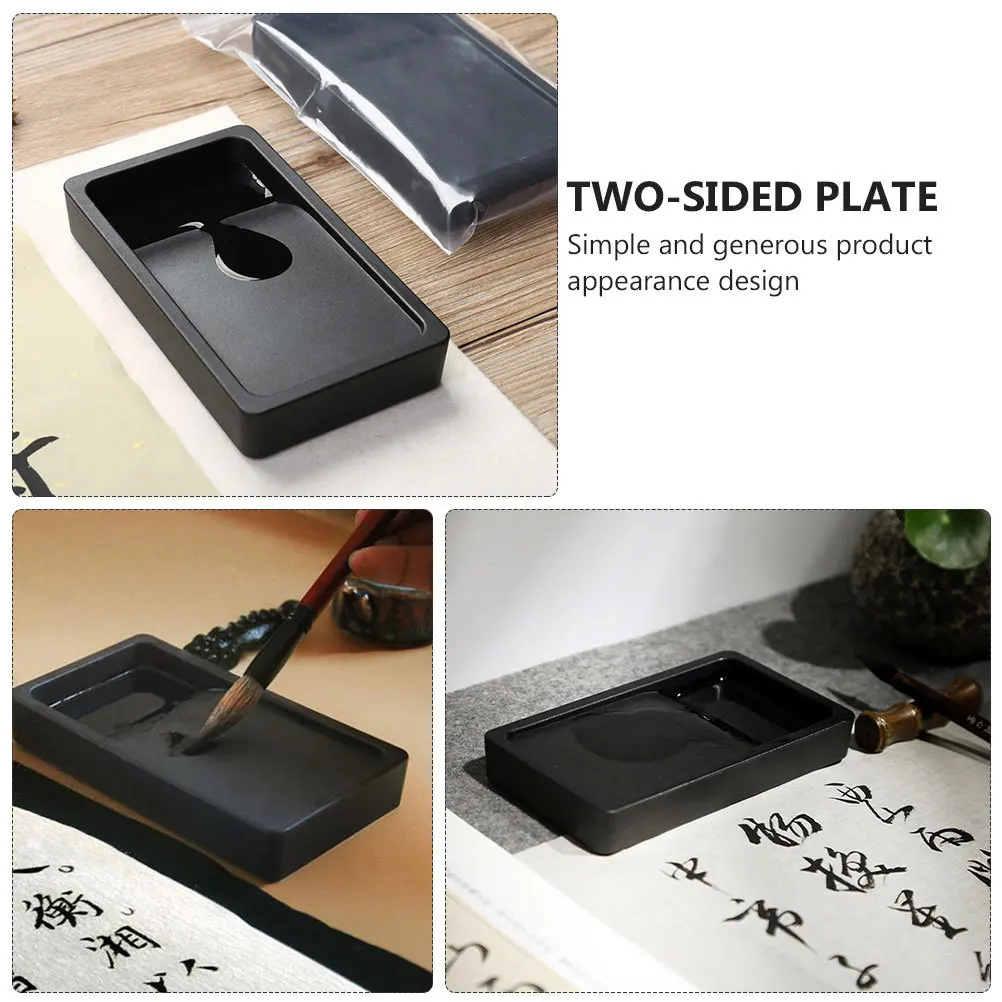 

3 pcs Portable Inkstone Double-Sided Durable Inkslab For Calligraphy Painting Students Writing Accessories Teaching Tools