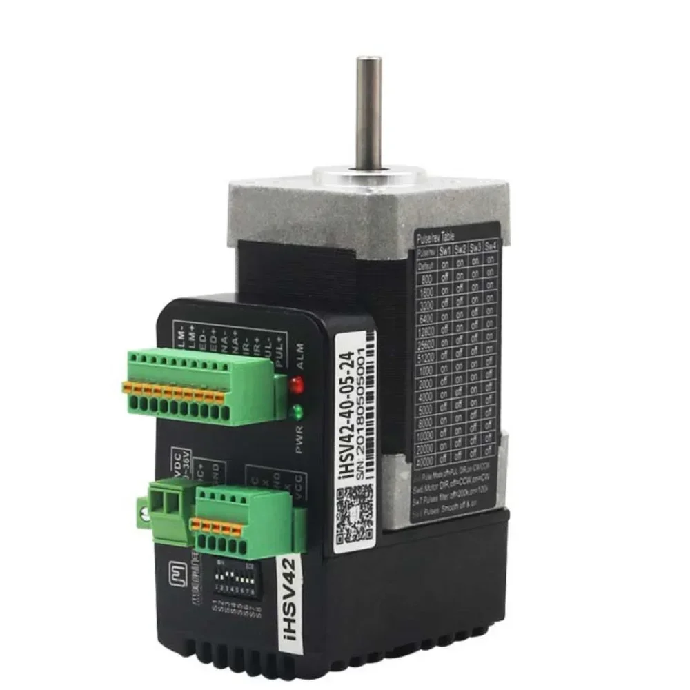 

-for JMC 52W 78W NEMA 17 Integrated AC Servo Motor & Driver Shaft 5*24mm 24VDC 1000Line Encoder 4000RPM Easy Servo IHSV42-40