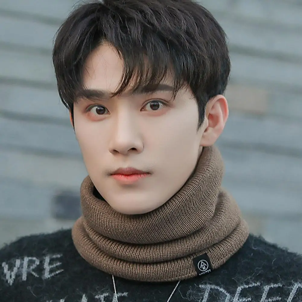 أزياء المرأة وشاح محبوك الصلبة الكشمير مثل الشتاء سنود الأوشحة سيدة الدافئة الصوف الفراء سميكة للجنسين الرجال الرقبة وشاح الدائري