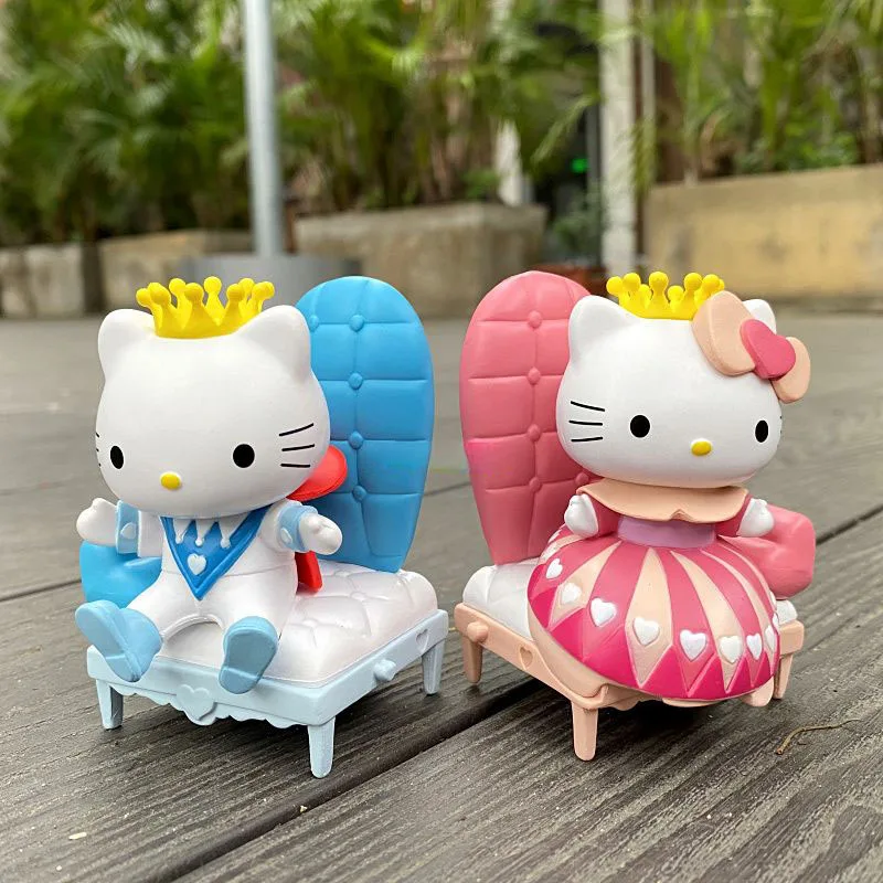Lindas Figuras de Boda de Hello Kitty Dear Daniel, Set de Novios, Decoraciones de Escritorio, Juguetes Coleccionables, Regalos de Boda Perfectos