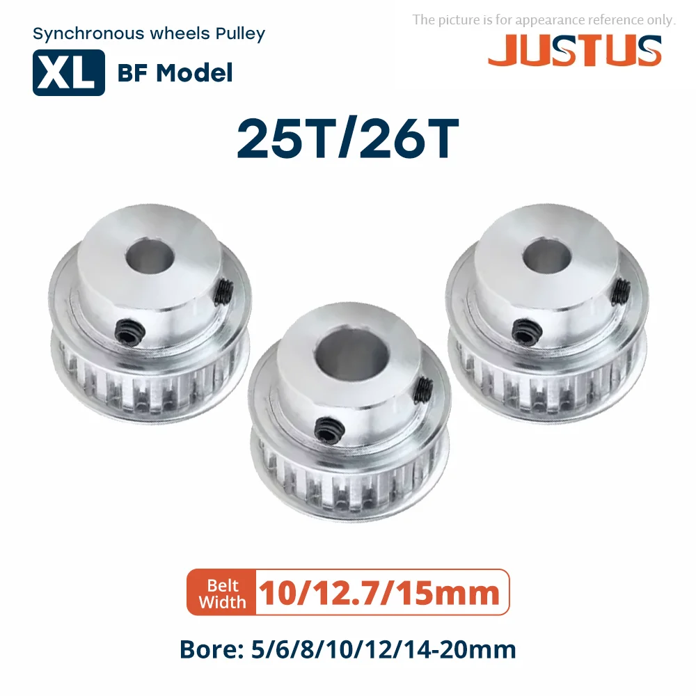 

XL 25 teeth 26 teeth Synchronous Timing Pulley Bore 4mm to 15mm for Width 10mm 12.7mm 15mm Belt XL 18T 19T Timing Pulley