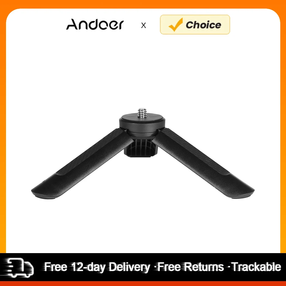 MT-05 Mini Desk Tripod Stand with 1/4' Screw for Camera Smartphone Action Camera Stabilizer Selfie Video Recording Live Stream