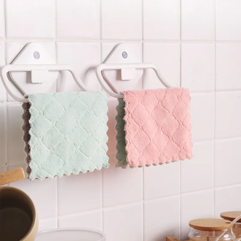 Microfiber Towel Absorbent Strong Kitchen Cleaning Cloth Dish Towel Rags Napkins Tableware Household Cleaning Towel