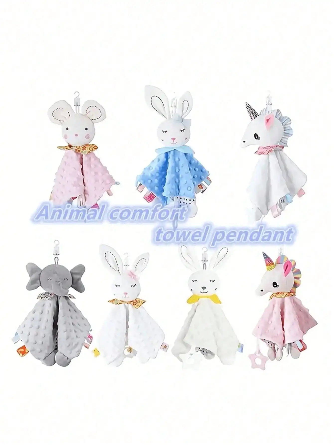 طفل محشوة الحيوان بطانية أمان مع عضاضة محبوب لطيف تكبب بطانية أفخم العلامات لعبة Snuggler بطانية للطفل الرضيع #3