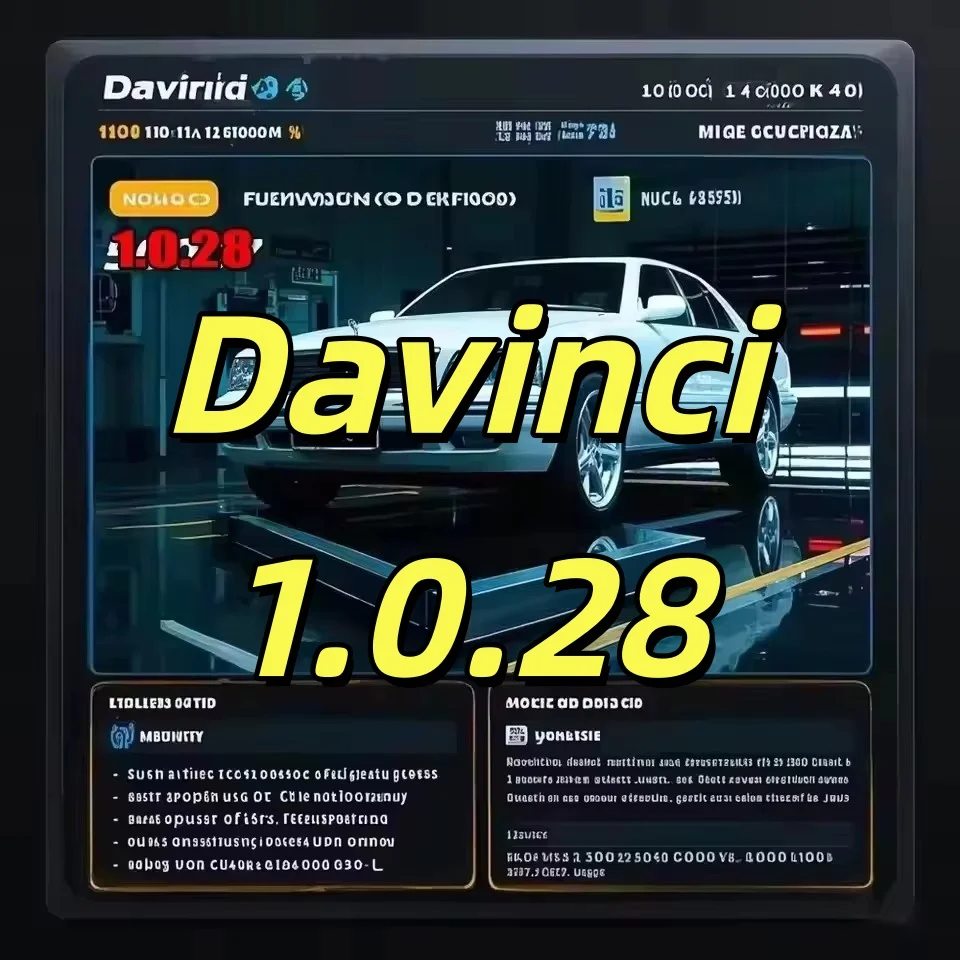 Hot Davinci +System Compatible and Powerful + Auto Repair Software Version 1.0.28 PRO with Support for KESS/KTAG