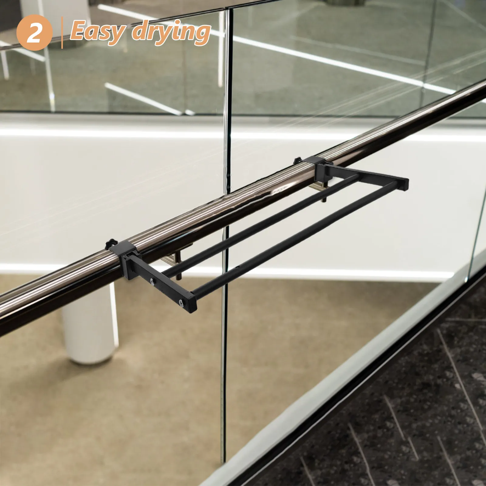 Collapsible Retractable Balcony Clothes Drying Rack Wall Mounted for Anti Theft Window Railings Foldable Space Saving Outdoor