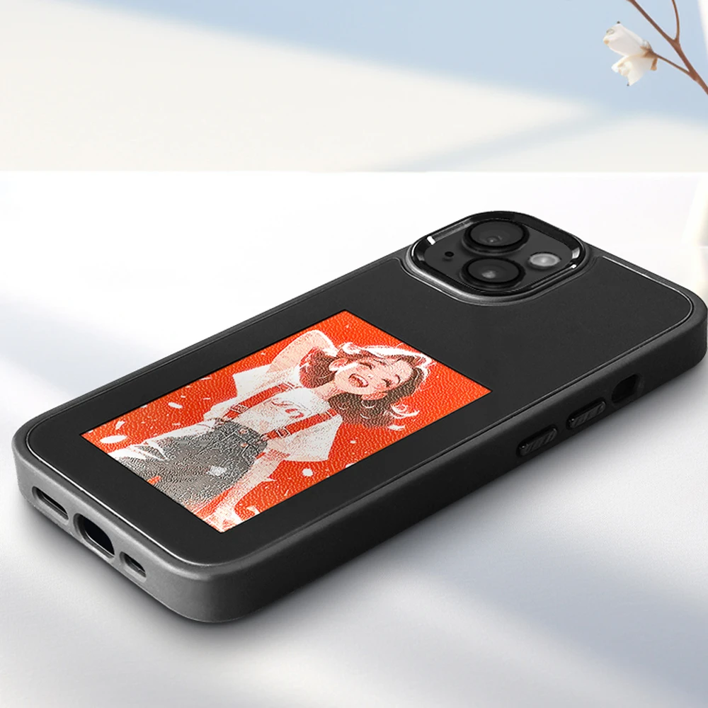 NEW Wholesale E-Ink Eink Display Case Smart Ink Show Coque Case DIY NFC E Ink Phone Case With NFC Screen