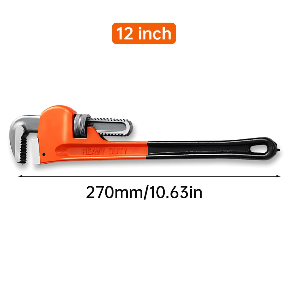 vomex Heavy Duty Pipe Wrench 3Pcs Set - 8,12,18-inch Heavy Duty Straight Plumber Wrenches Sets,Easy Adjusting,Tight Bite without Slipping