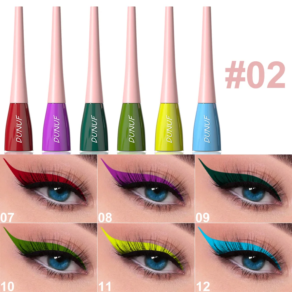 6 Colors Gift Set Smudge Resistant Dazzling Eyeliner Waterproof and Makeup Holding