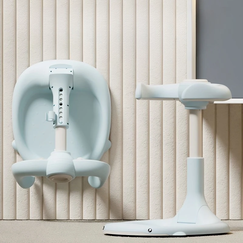 no-slip-baby-bath-shower-stand-portable-shower-helper-baby-shower-standing-assist-support-adjust-folding-standing-toddler-showe