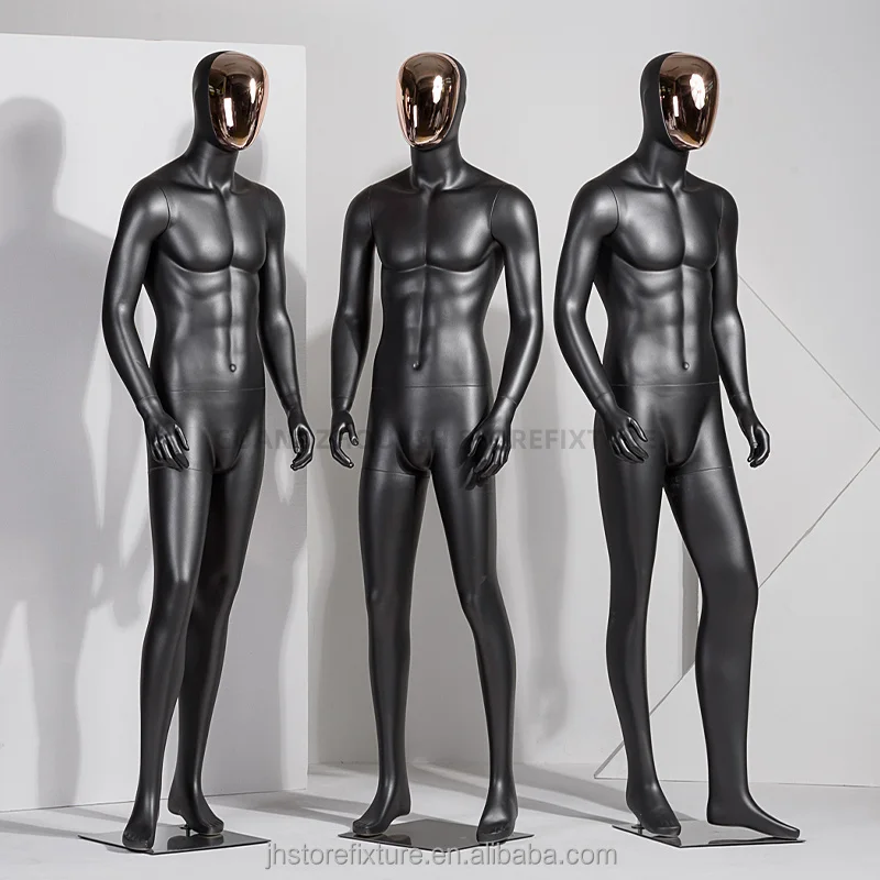 Silver matte black manikin men's clothing store men's full body model men's sportswear dummy 1 PCS