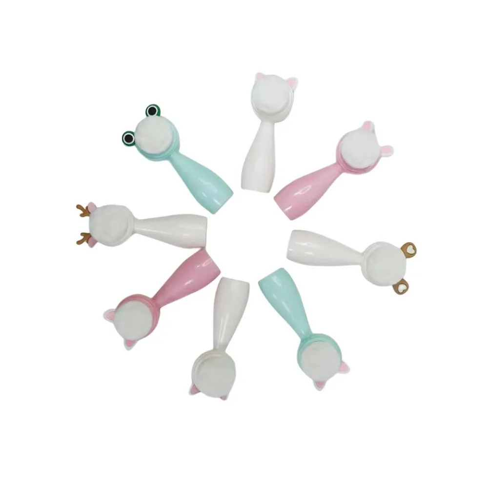 فرشاة تنظيف الوجه المحمولة، فرشاة سيليكون مع شعيرات ناعمة، فرشاة تنظيف رغوية، مجموعة مكياج كاملة مبتكرة لطيفة على شكل مخلب قطة #2