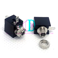 5pcs 2.5mm PCB Female Audio Mount Jack Connector 3 Pin DIP Headphone Jack Socket Mono Channel Double Track Socket