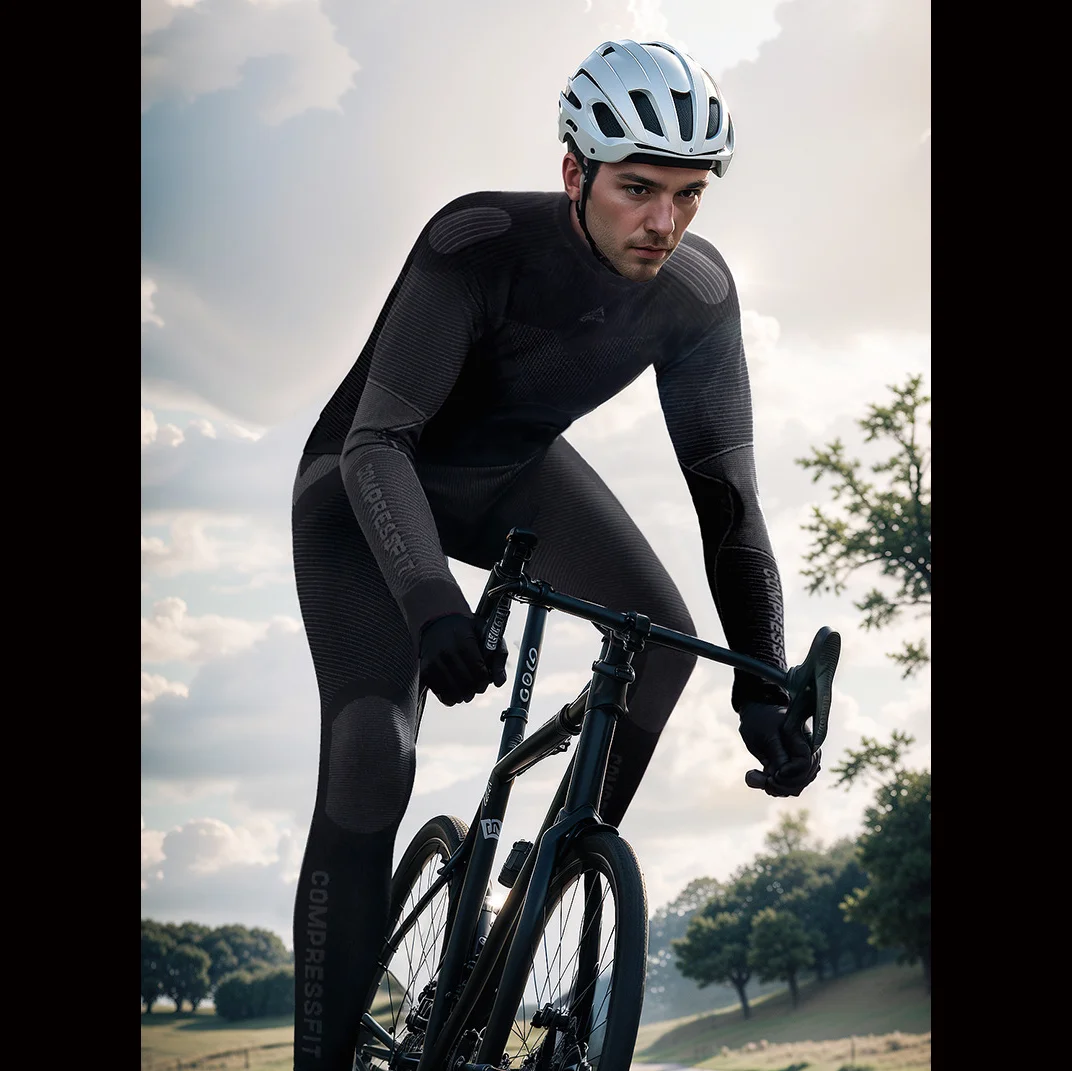 Cycling Speed Drying Clothes Warm  Pressurized Tight Fitting Women's Style Outdoor Cycling Ski Underwear Fitness Sportswear