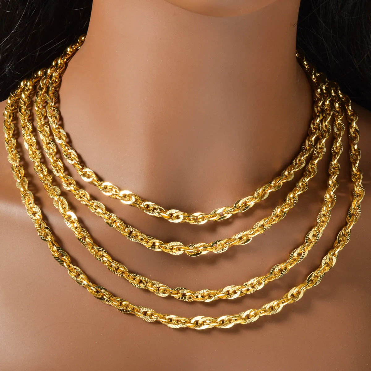 

Sunny Jewelry Fashion Choker Necklace New Copper Gold Plated Lady Women High Quality Romantic Anniversary Daily Wear Gift