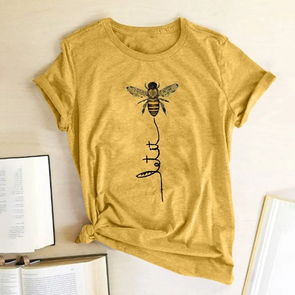 

Seeyoushy Bee Kind Print Woman Tshirt Graphic T Shirts Aesthetics Summer Tops for Women Fashion Clothing Femme Mujer Camisetas